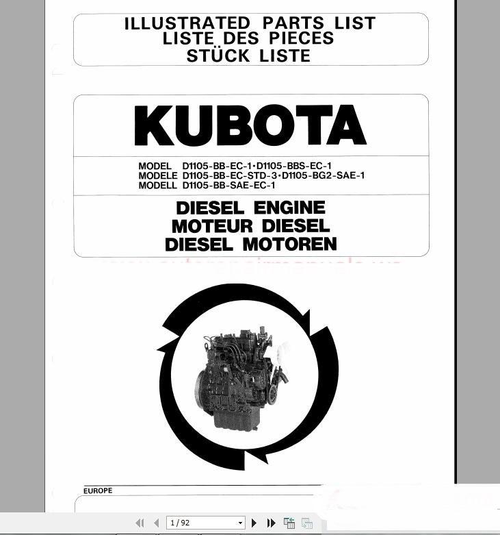 Kubota z402 repair manual